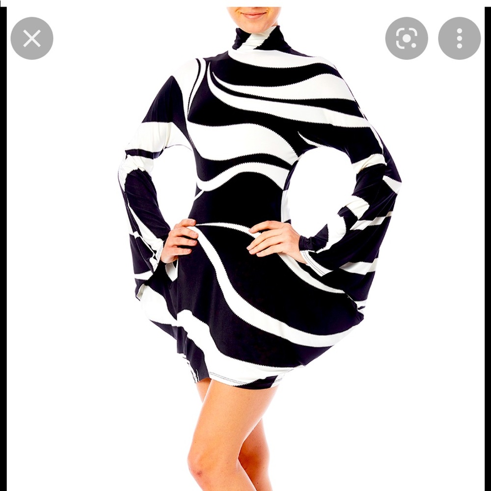 🌙Rare!!!  60s Polka Dot Mod Hooked Arm Dress!🌞